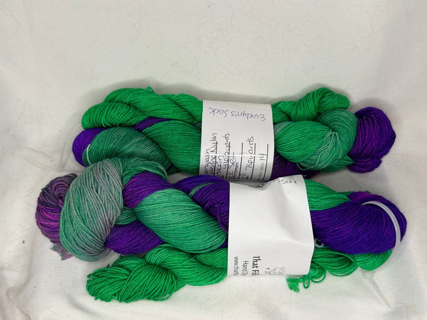 Evelyn's Sock Set~Fusion~Hand Dyed~Superwash Merino Nylon~Full Skein 463 Yards & Mini Skein 92 Yards