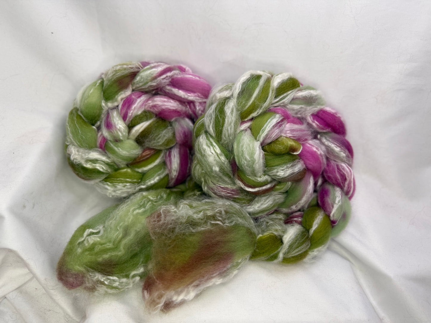 Merino Bamboo 70/30~(MER-BAM-D-12)~Hand Dyed~Double Braid Set~ 8 oz Total Weight