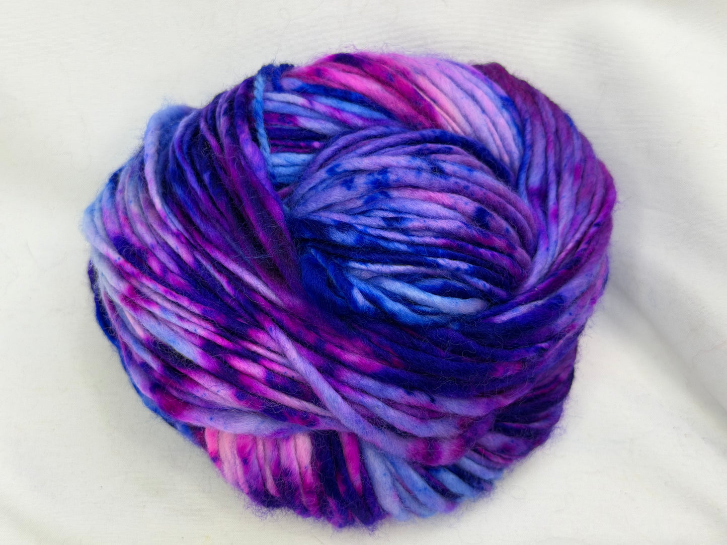 Bubblegum Galaxy~Intense~ Christina's Thick N' Thin Chunky~100% Superwash Merino