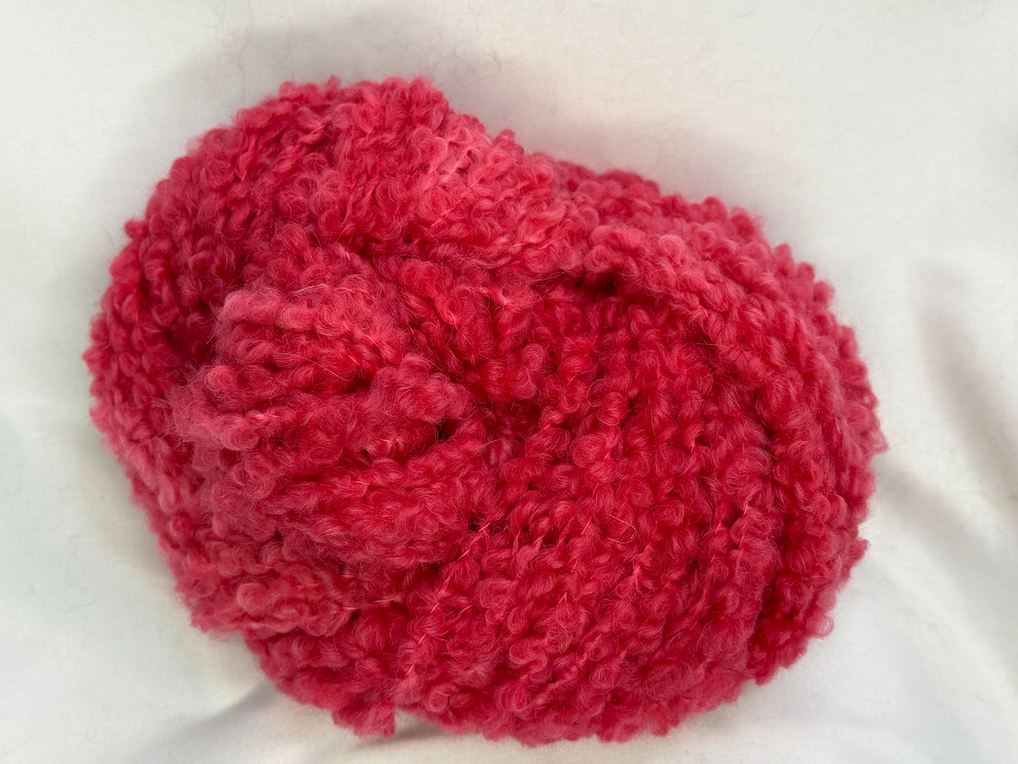 Pink Punch~Super Bulky Boucle~70/30 Highland Wool & Superfine Alpaca