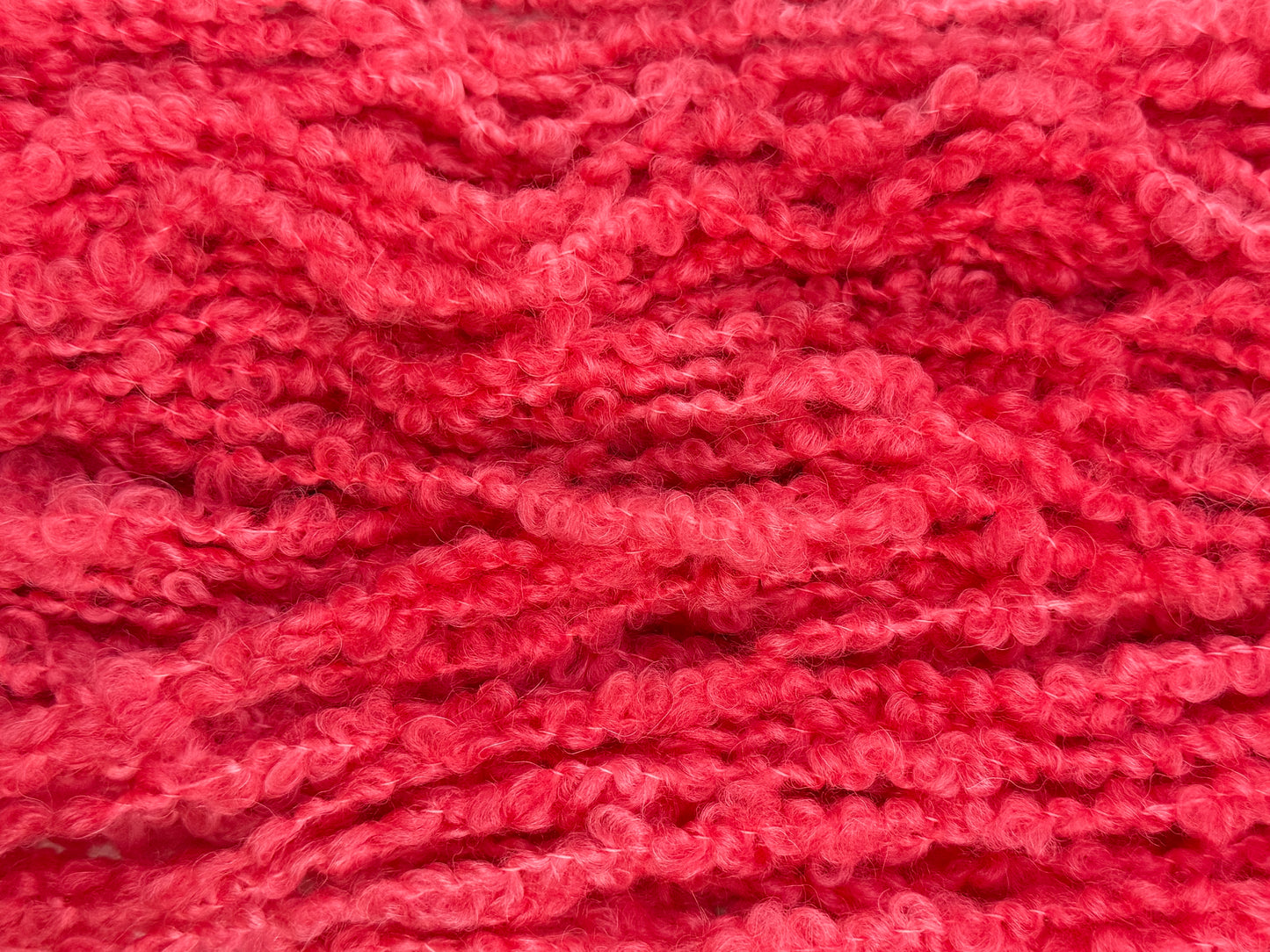 Pink Punch~Super Bulky Boucle~70/30 Highland Wool & Superfine Alpaca