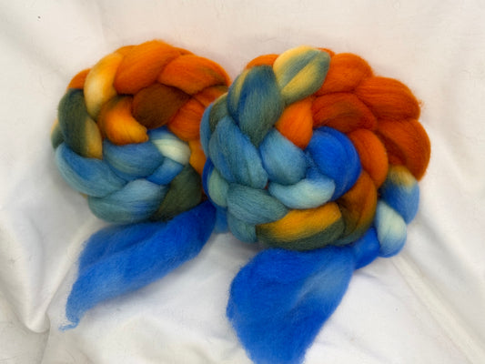 Corriedale~(COR-D-23)~Hand Dyed Double Braid Set~8 oz