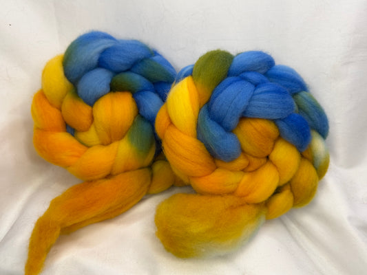 Corriedale~(COR-D-22)~Hand Dyed Double Braid Set~8 oz