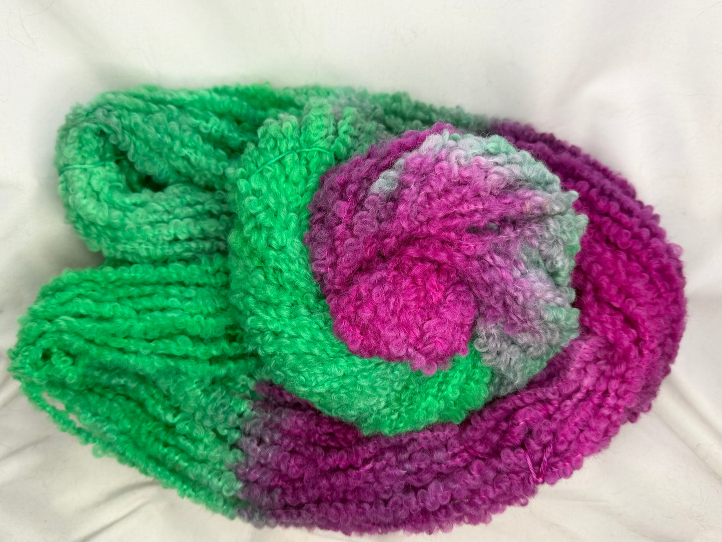 Magenta Mojito~Super Bulky Boucle~70/30 Highland Wool & Superfine Alpaca