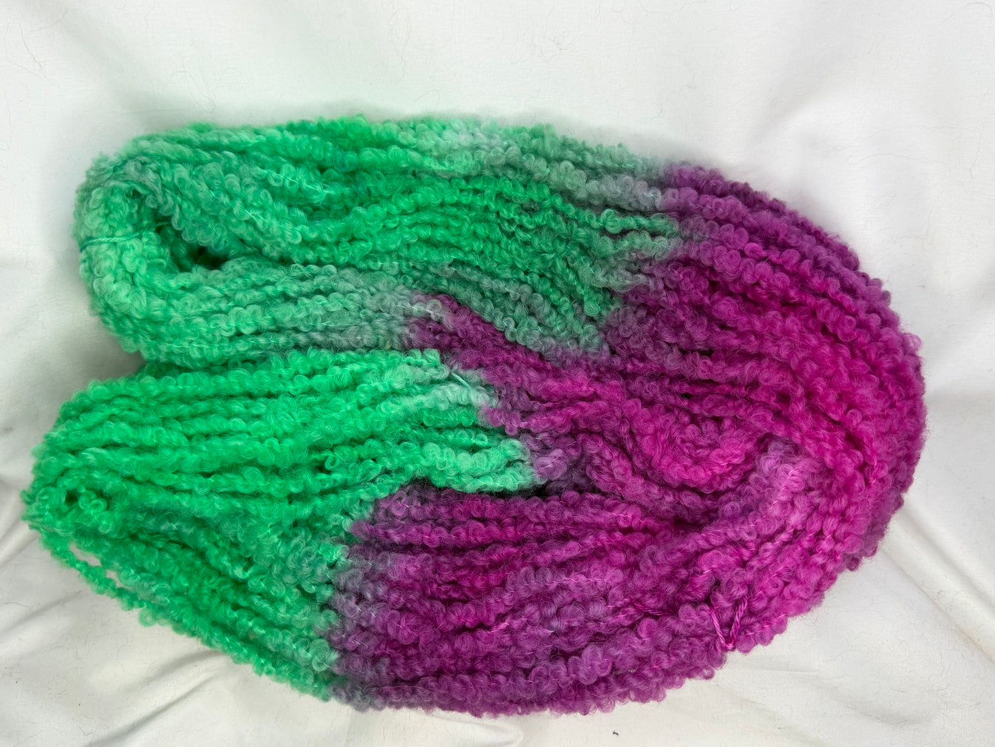 Magenta Mojito~Super Bulky Boucle~70/30 Highland Wool & Superfine Alpaca