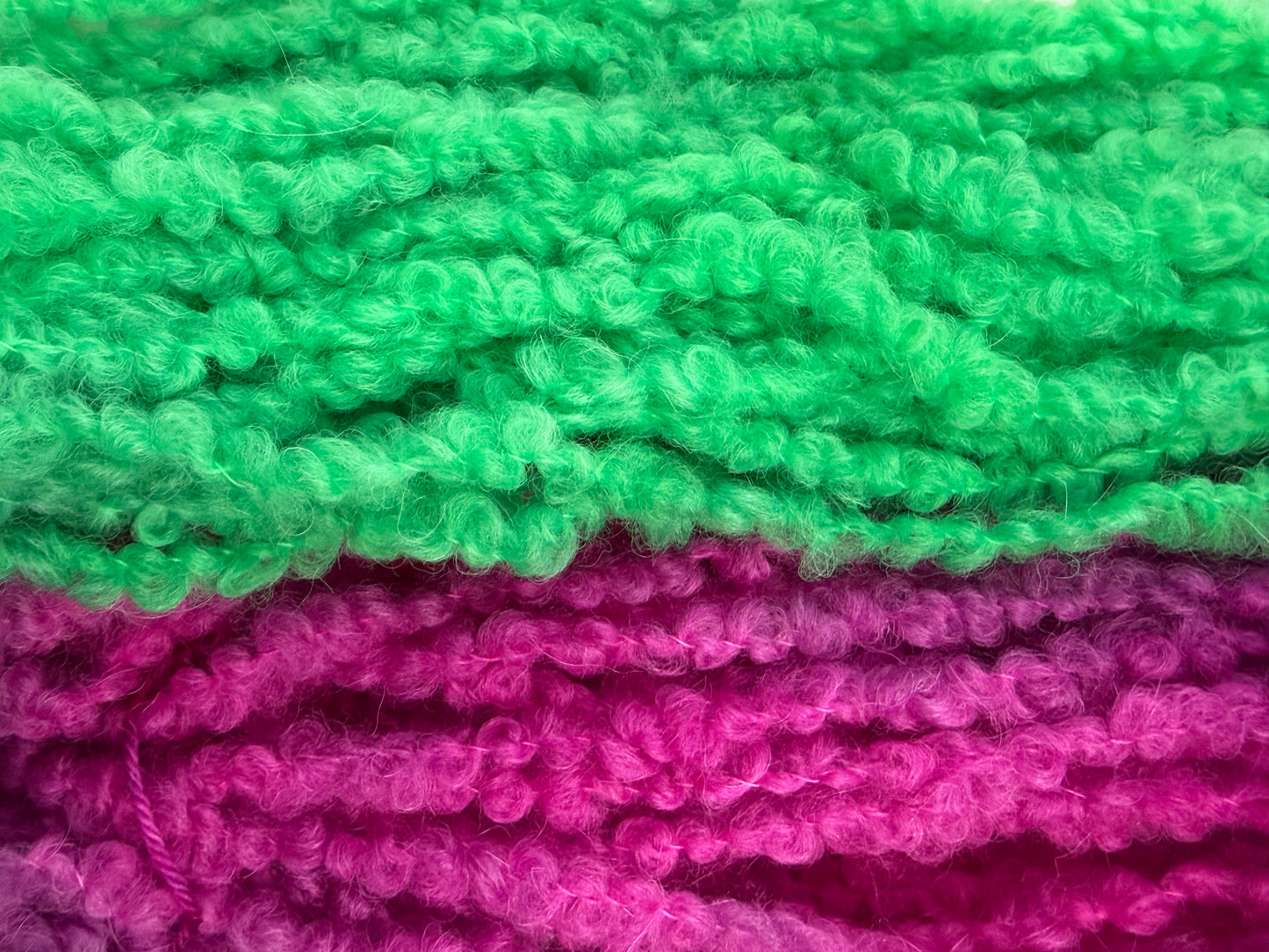 Magenta Mojito~Super Bulky Boucle~70/30 Highland Wool & Superfine Alpaca