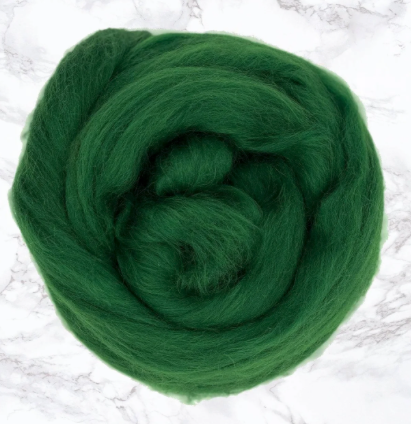 Dyed Merino Top~23 Micron~Forest