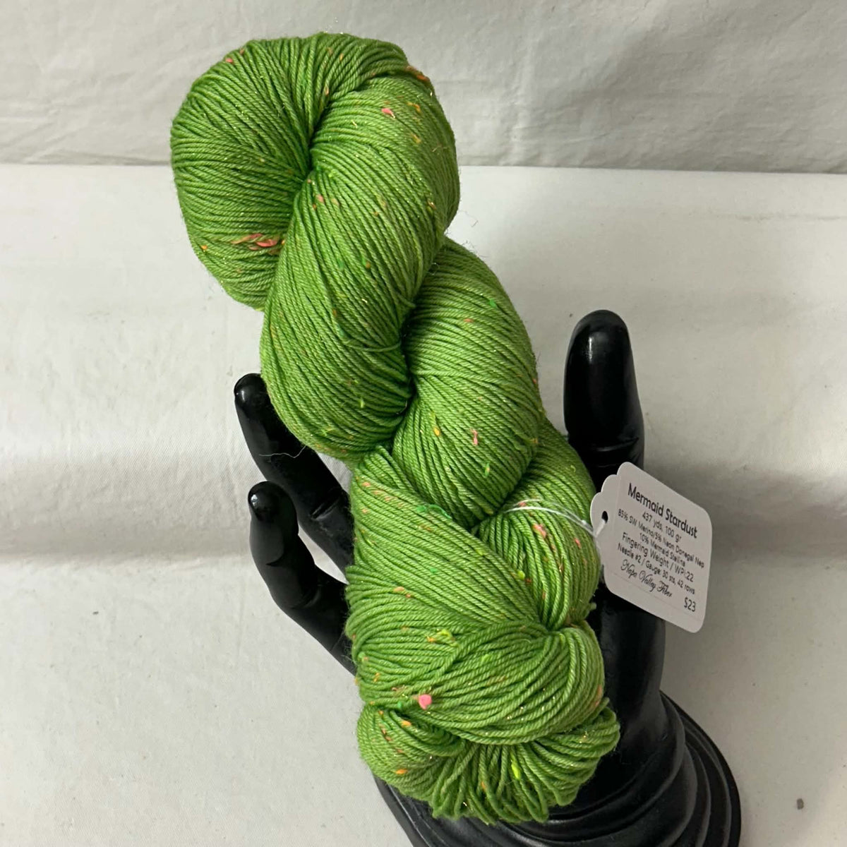 Mermaid Stardust | Fingering Weight | SW Merino Wool / Neon Donegal Nep / Mermaid Stellina, 80/10/10 | Sea Sprite | 437 Yards