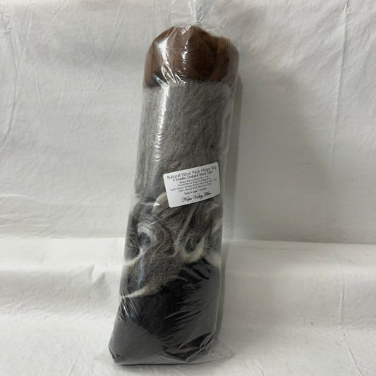 Natural Wool Pack Mixed Bag Fiber Tasting #NF34 | 4 oz