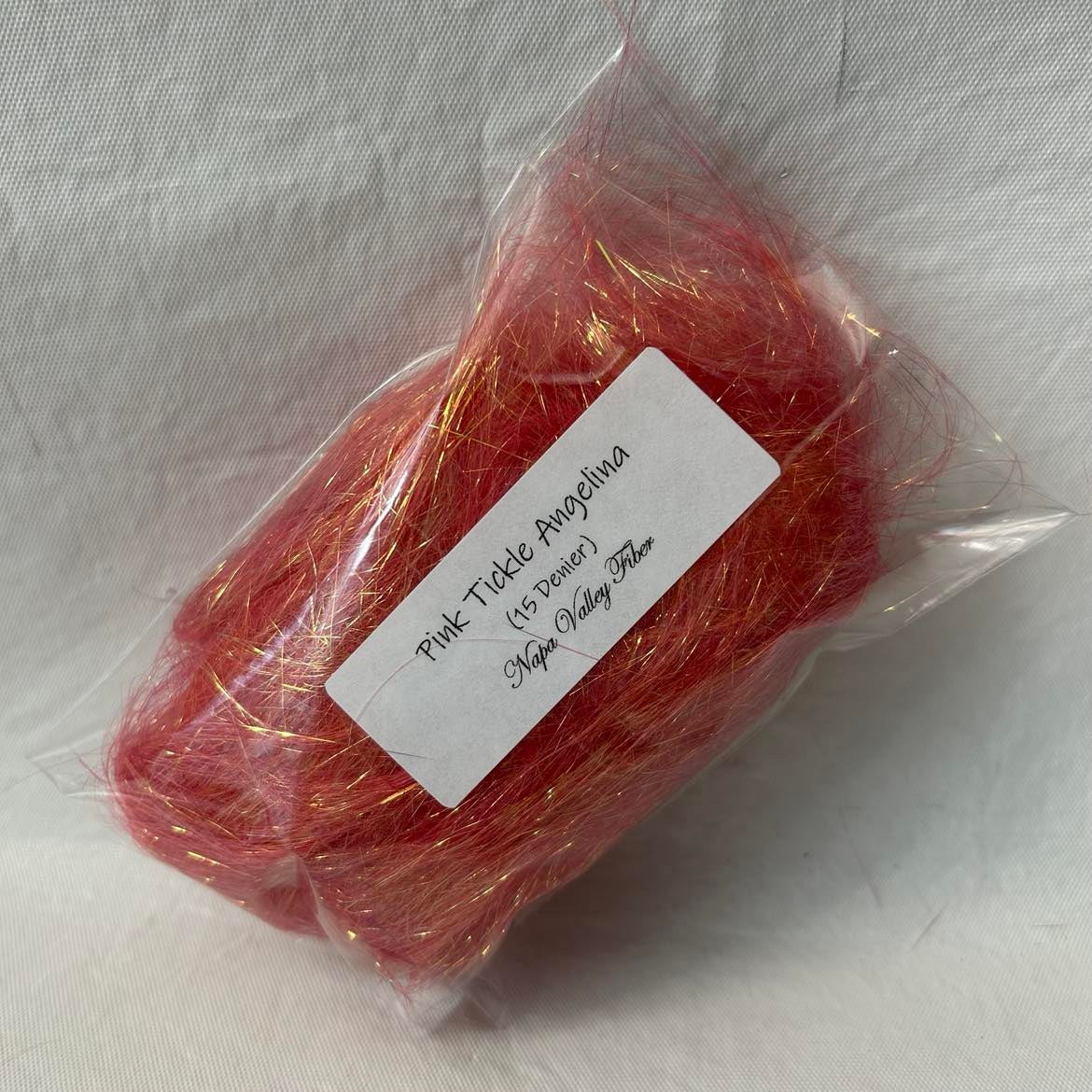 Pink Tickle (15 Denier) Angelina Flash Sparkling Blending Fiber, ½ oz