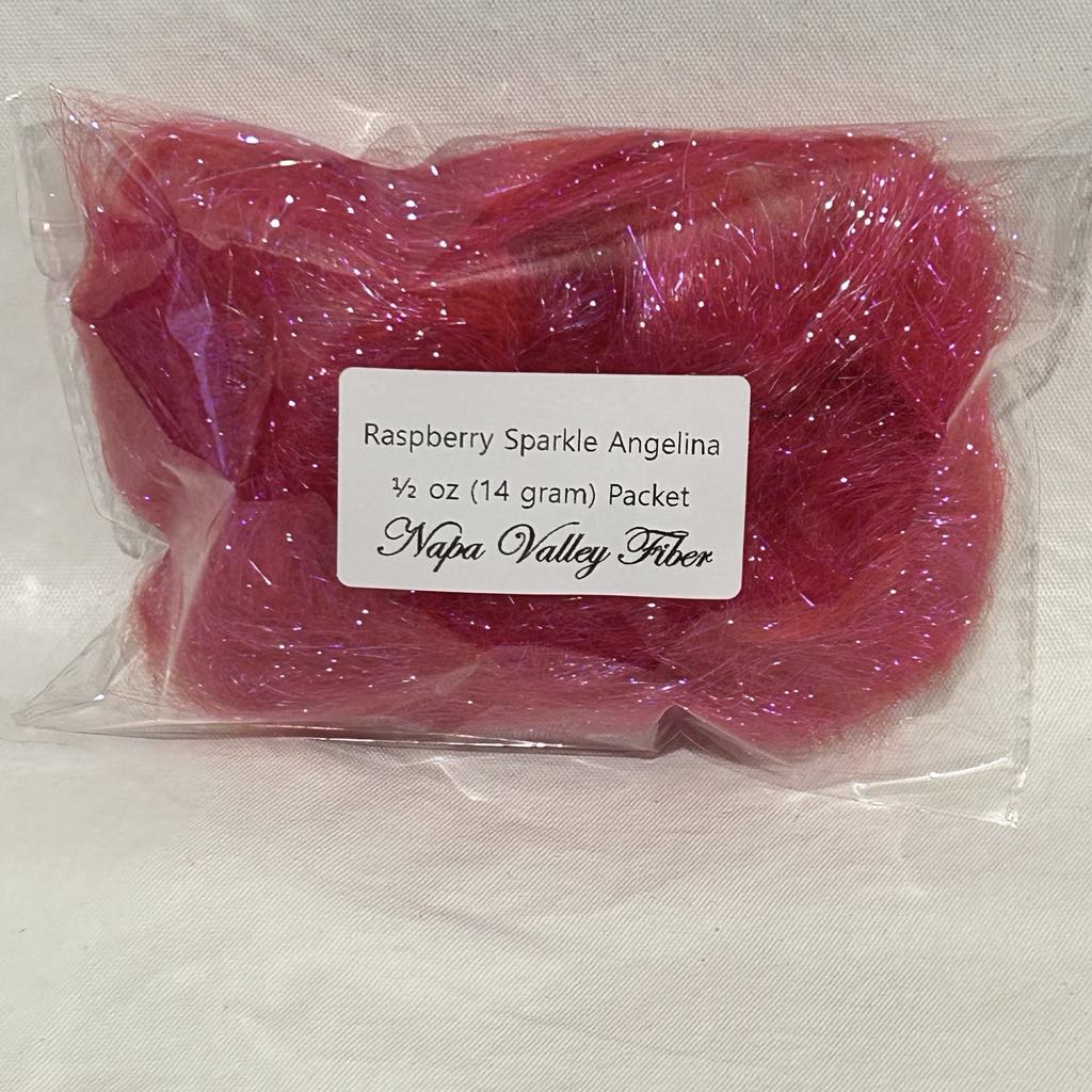 Raspberry Sparkle Angelina Flash Sparkling Blending Fiber,  ½ oz