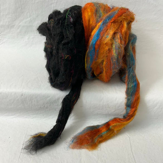 Sari Silk Duo Pack | Textured Roving (SKU:0224) 2 oz