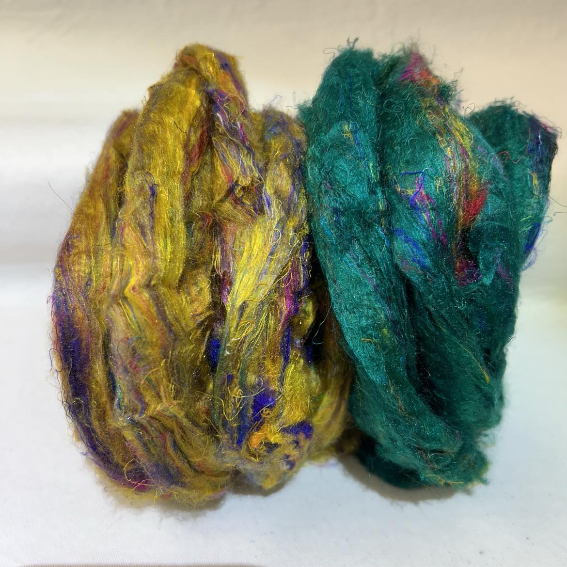 Sari Silk Duo Pack | Textured Roving (SKU:1223) 2 oz