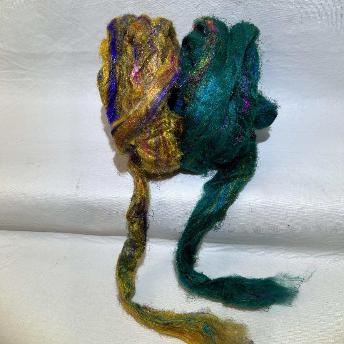 Sari Silk Duo Pack | Textured Roving (SKU:1223) 2 oz