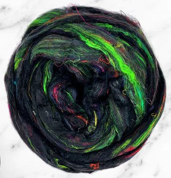 Pulled Sari Silk Sampler Pack! Textured Roving (SKU:0923)  4 oz