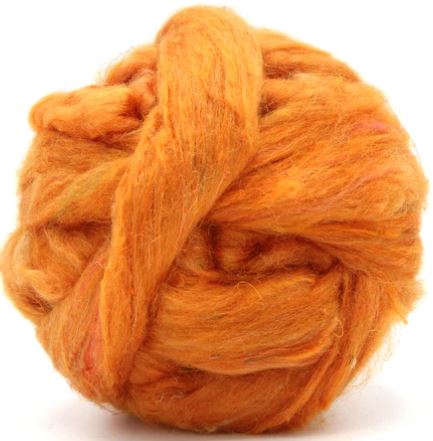Sari Silk Textured Roving | Orb | 2 oz