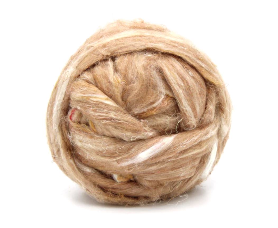Sari Silk Textured Roving | Sandstorm | 2 oz