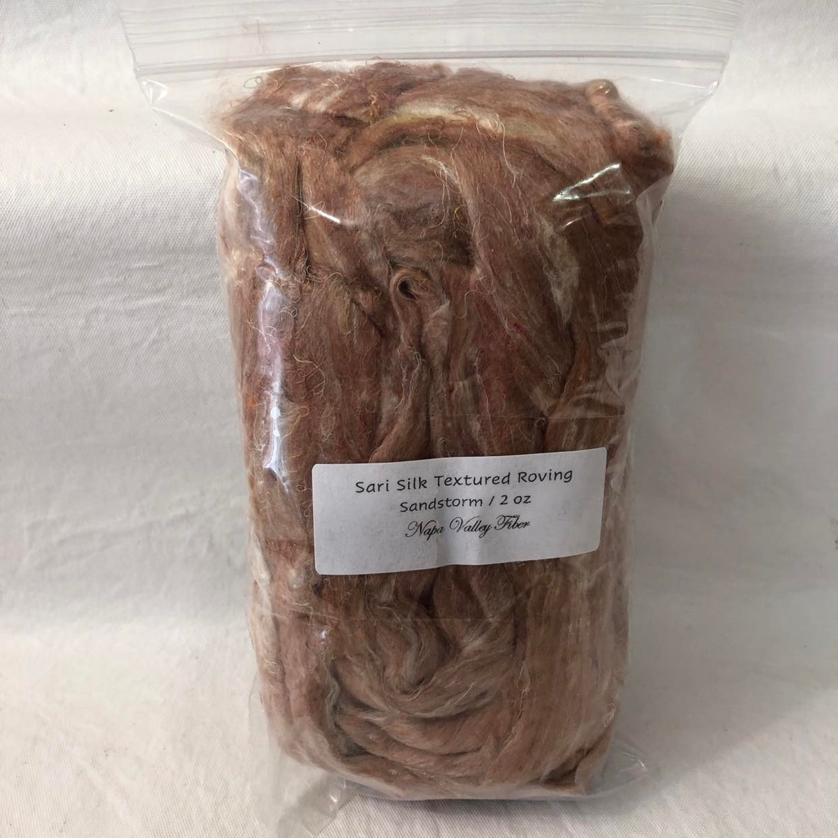 Sari Silk Textured Roving | Sandstorm | 2 oz