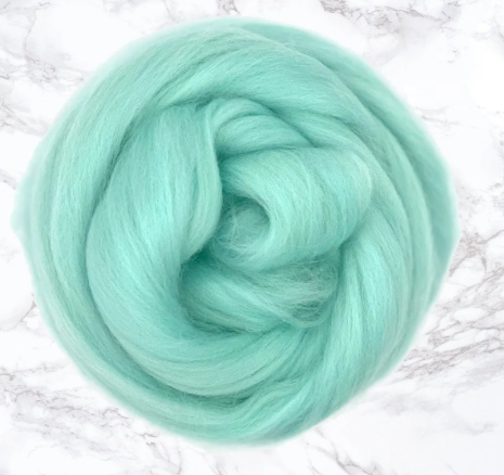 Dyed Merino Top~23 Micron~Aqua