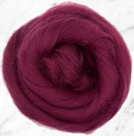 Dyed Corriedale Top~Elderberry