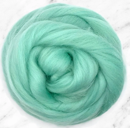 Dyed Corriedale Top~Aqua
