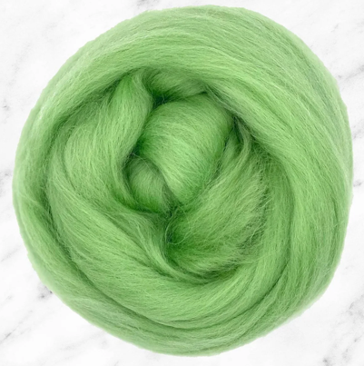 Dyed Corriedale Top~Leaf Green