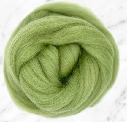 Dyed Corriedale Top~Sage Green