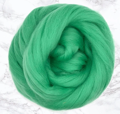 Dyed Merino Top~23 Micron~Mint
