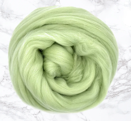 Dyed Merino Top~23 Micron-Pistachio