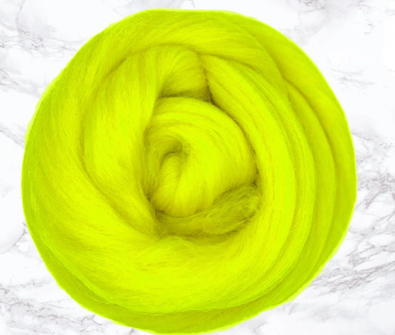 Dyed Merino Top~23 Micron-Super Bright Yellow