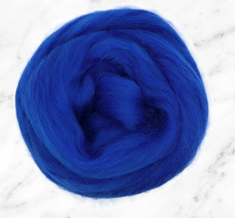 Dyed Corriedale Top~Sapphire