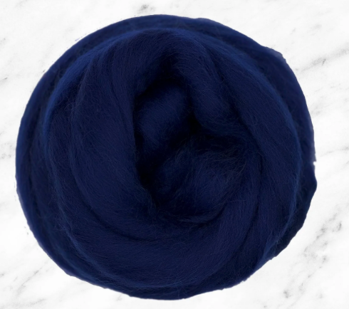 Dyed Corriedale Top~Tanzanite