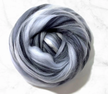 Stormcloud~100% Merino Blend 4 oz Section