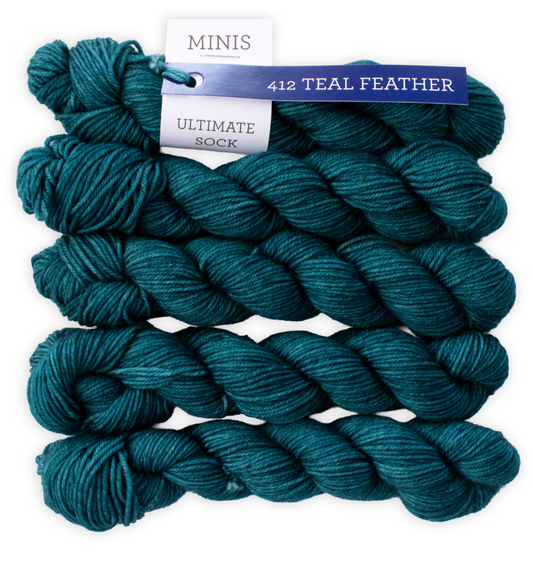 Ultimate Sock Mini "Teal Feather"~ Malabrigo