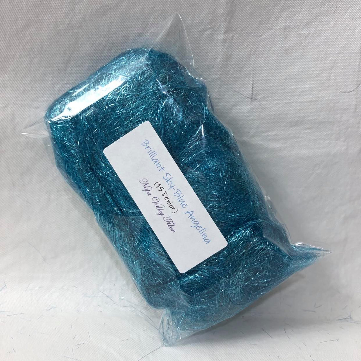 Sky Blue (15 Denier) Angelina Flash Sparkling Blending Fiber, ½ oz